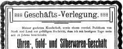 Gesch&auml;ftsverlegung 1910